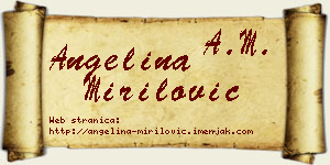 Angelina Mirilović vizit kartica